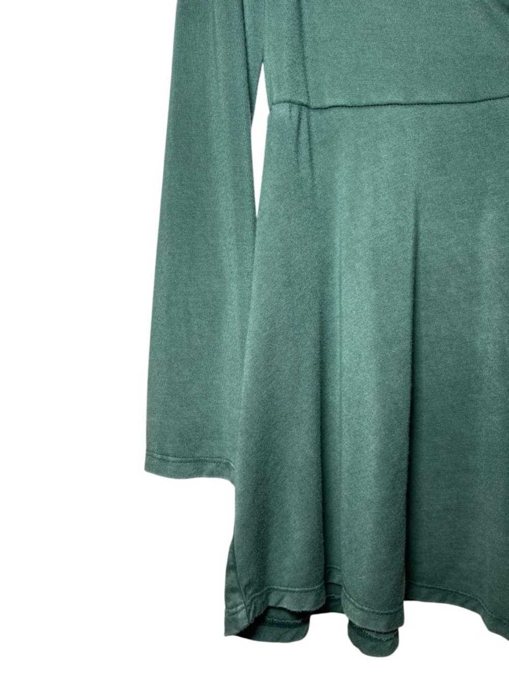 American Eagle Olive Green Soft & Sexy Tie-Front Long Sleeve Top Size Small - Picture 7 of 11